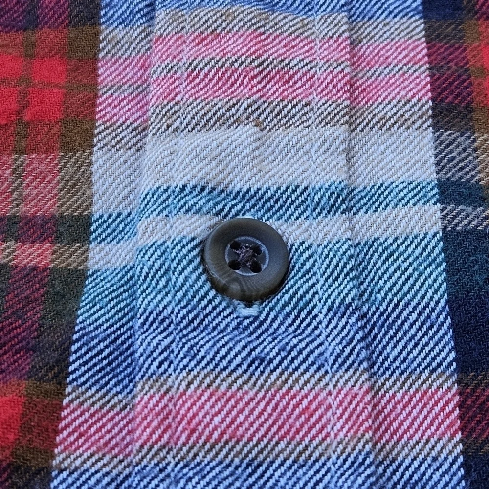 J.Crew Mercantile Classic Fit Long-Sleeve Flannel Red Plaid Shirt LOT Mens Large
